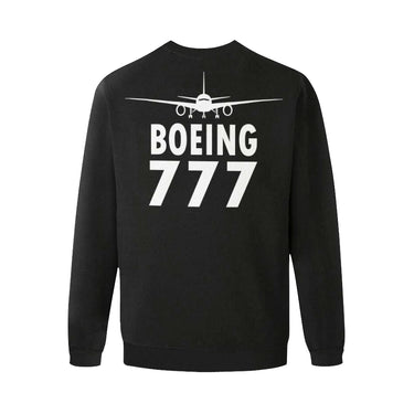 BOEING 777 Men's Oversized Fleece Crew Sweatshirt e-joyer